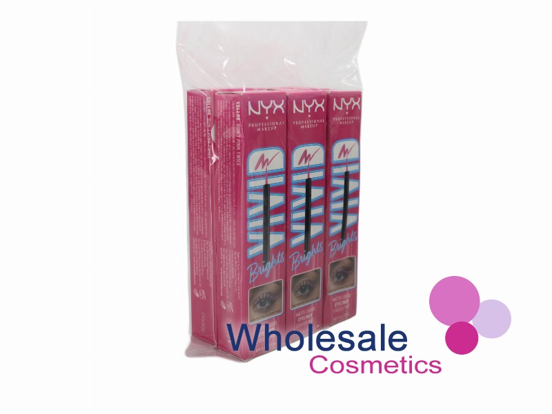 6 x NYX Professional Makeup Vivid Brights Matte Liquid Eyeliner - 08 DON'T PINK TWICE